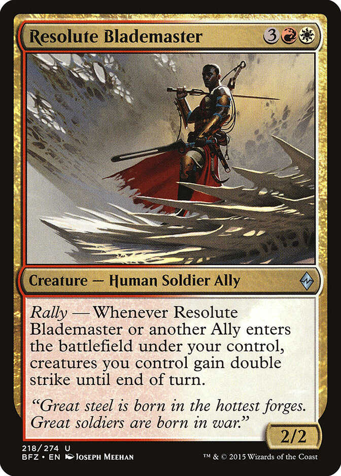Resolute Blademaster (218) - Battle for Zendikar (BFZ)