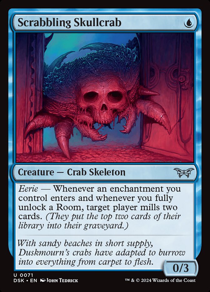 Scrabbling Skullcrab (71) - Duskmourn: House of Horror (DSK)