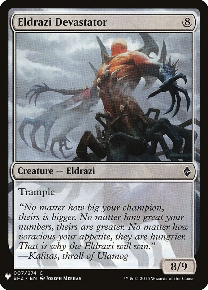 Eldrazi Devastator (BFZ-7) - The List (PLST)