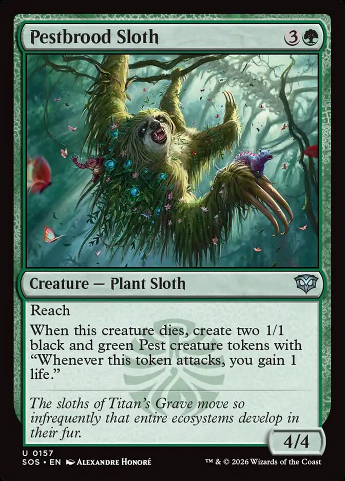 Pestbrood Sloth (157) - Secrets of Strixhaven (SOS)
