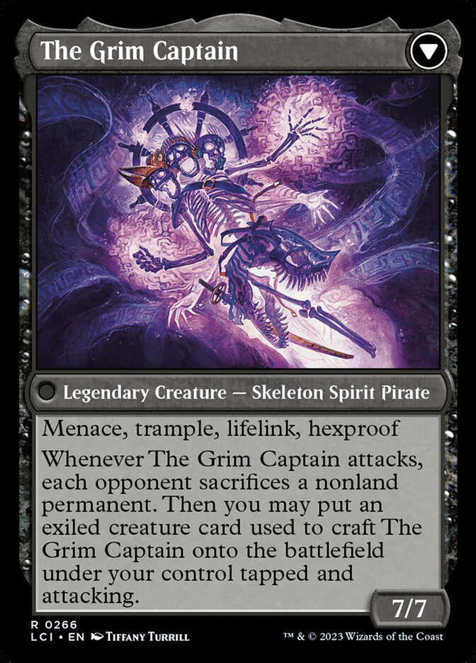 Throne of the Grim Captain // The Grim Captain (266) - The Lost Caverns of Ixalan (LCI)