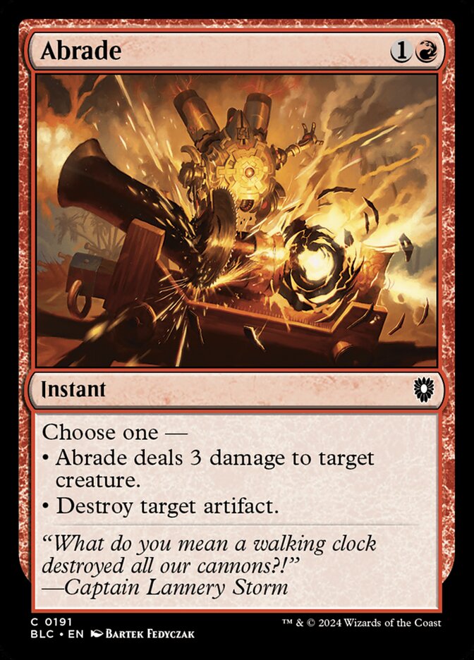 Abrade (191) - Bloomburrow Commander (BLC)
