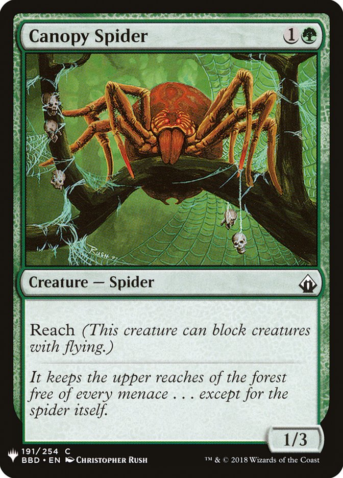 Canopy Spider - The List (PLST)