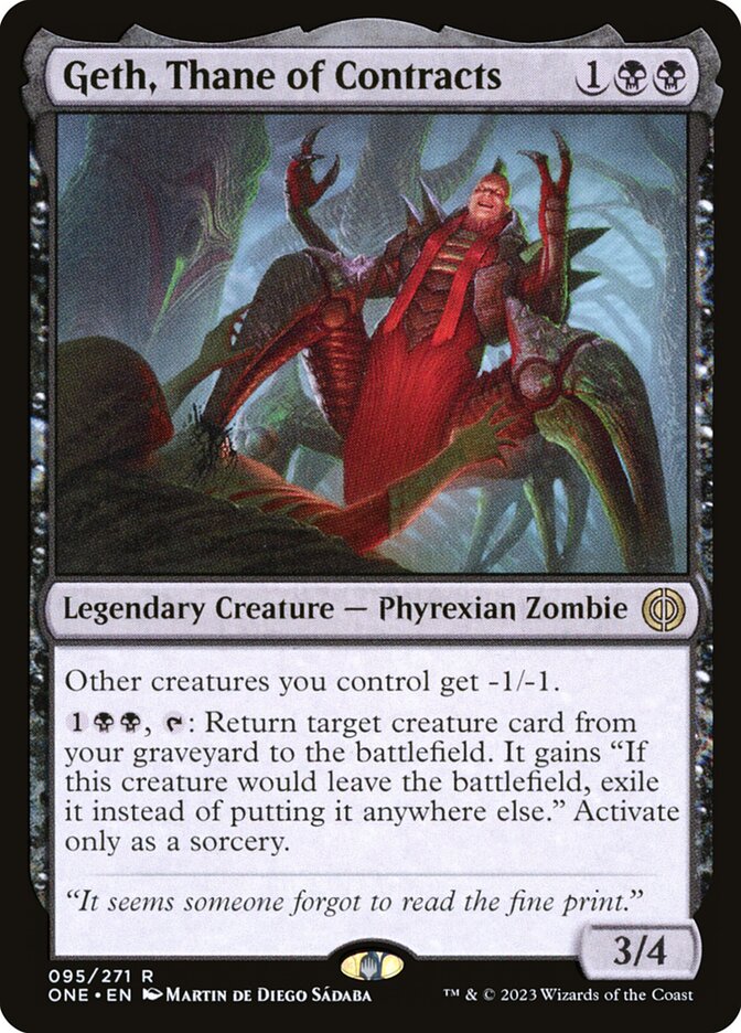 Geth, Thane of Contracts (95) - Phyrexia: All Will Be One (ONE)