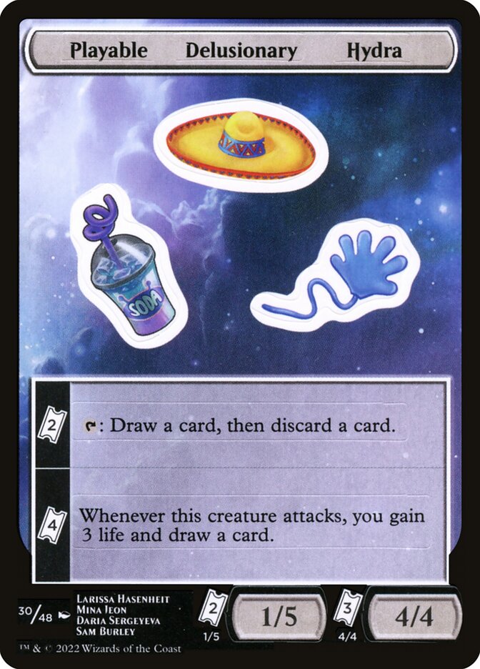 Playable Delusionary Hydra (30) - Unfinity Sticker Sheets (SUNF)