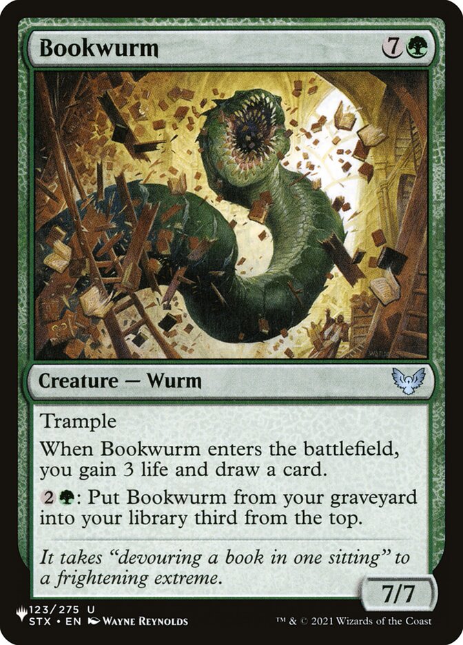Bookwurm (STX-123) - The List (PLST)