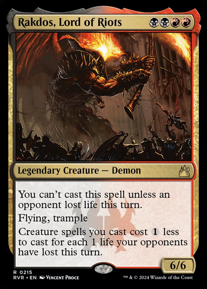 Rakdos, Lord of Riots (215) - Ravnica Remastered (RVR)