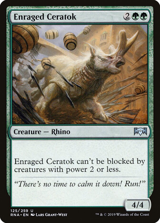 Enraged Ceratok (125) - Ravnica Allegiance (RNA)
