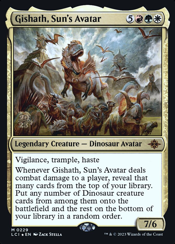 Gishath, Sun's Avatar (229s) - The Lost Caverns of Ixalan Promos (PLCI)
