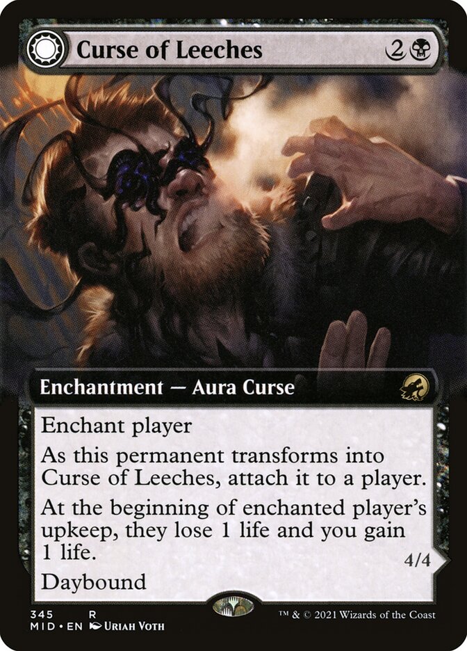 Curse of Leeches // Leeching Lurker (345) - Innistrad: Midnight Hunt (MID)