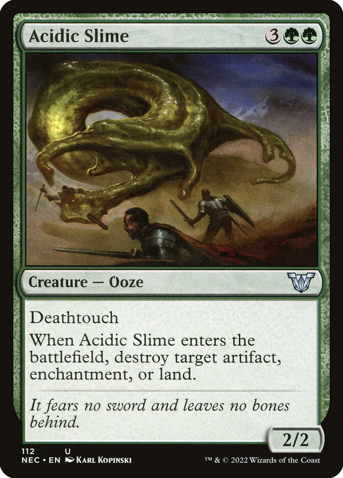 Acidic Slime (112) - Neon Dynasty Commander (NEC)