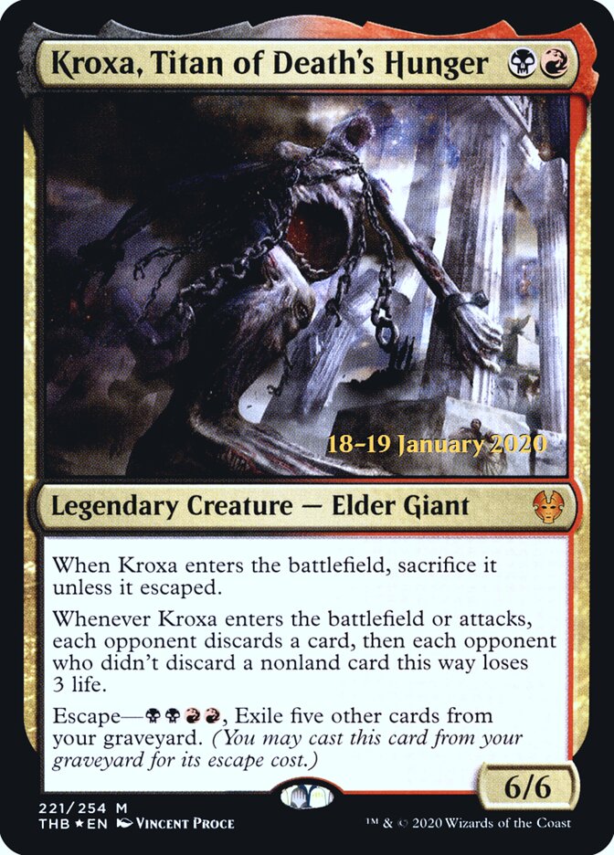 Kroxa, Titan of Death's Hunger (221s) - Theros Beyond Death Promos (PTHB)