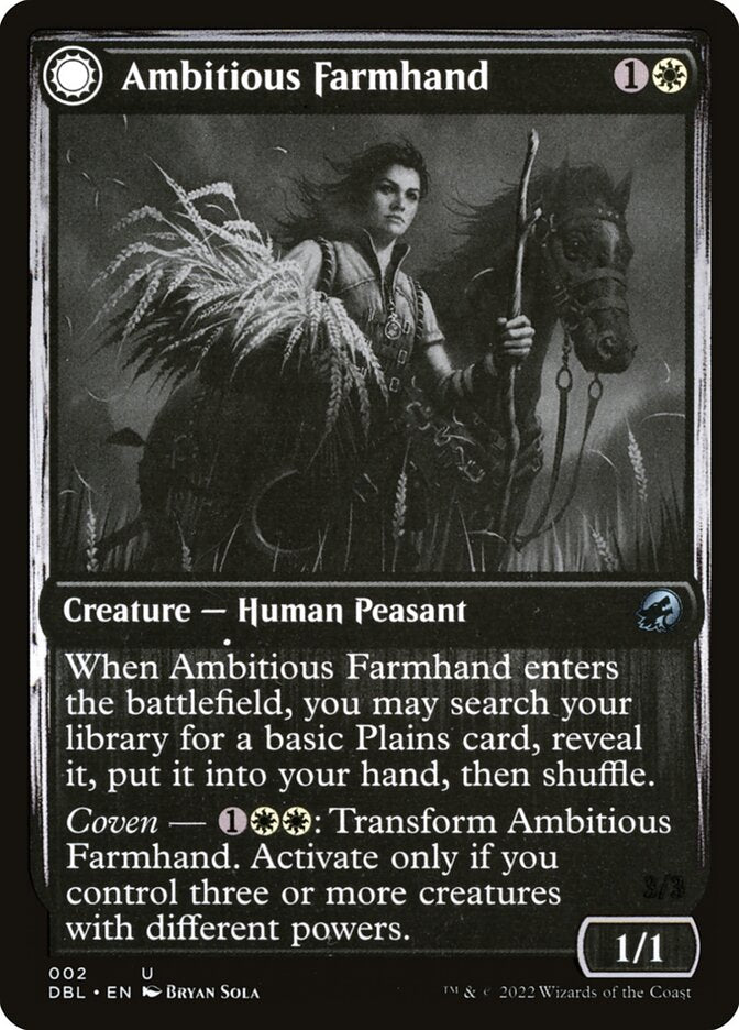 Ambitious Farmhand // Seasoned Cathar - Innistrad: Double Feature (DBL)
