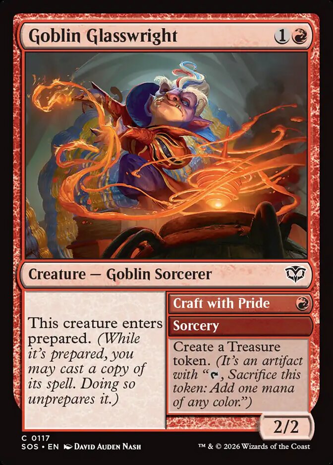 Goblin Glasswright // Craft with Pride (117) - Secrets of Strixhaven (SOS)