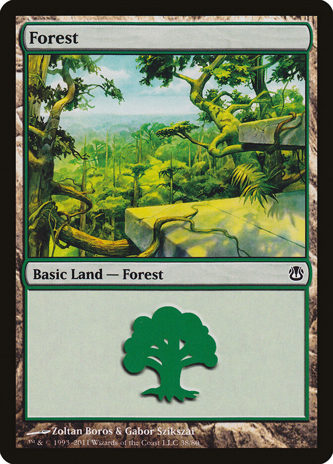 Forest (38) - Duel Decks: Ajani vs. Nicol Bolas (DDH)