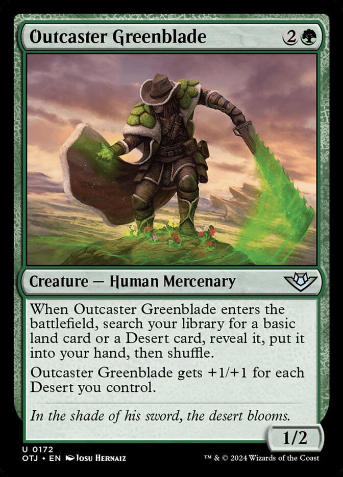 Outcaster Greenblade (172) - Outlaws of Thunder Junction (OTJ)