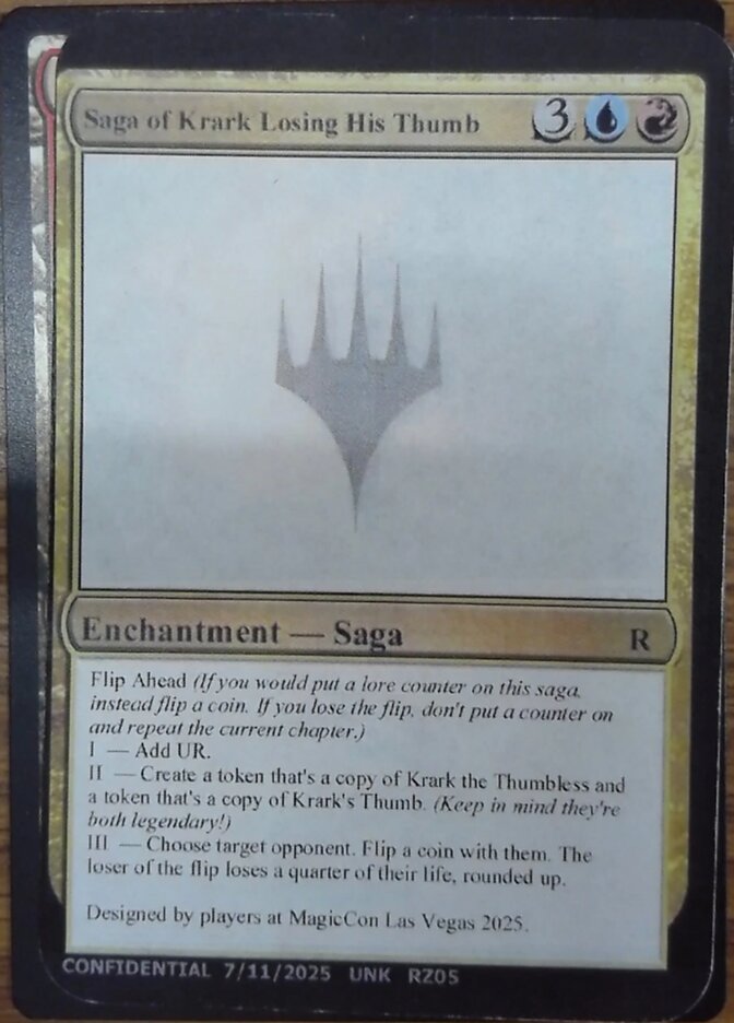 Saga of Krark Losing His Thumb (RZ05m) - Unknown Event (UNK)