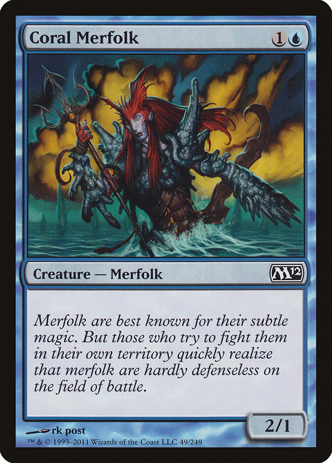 Coral Merfolk (49) - Magic 2012 (M12)
