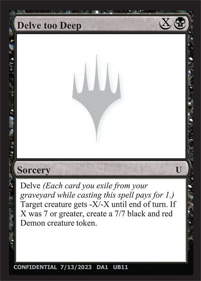 Delve too Deep (UB11) - Unknown Event (UNK)