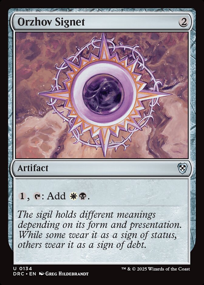 Orzhov Signet - Aetherdrift Commander (DRC)
