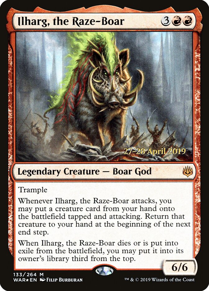 Ilharg, the Raze-Boar (133s) - War of the Spark Promos (PWAR)
