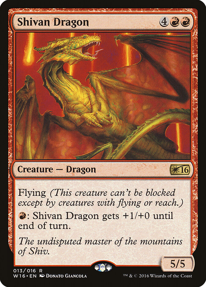 Shivan Dragon (13) - Welcome Deck 2016 (W16)