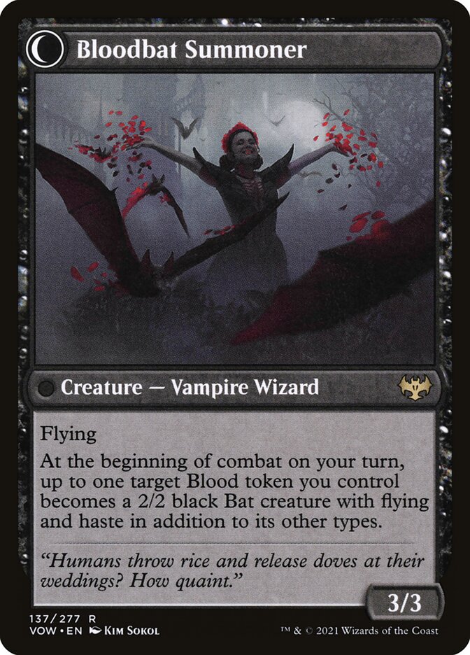 Voldaren Bloodcaster // Bloodbat Summoner (137) - Innistrad: Crimson Vow (VOW)