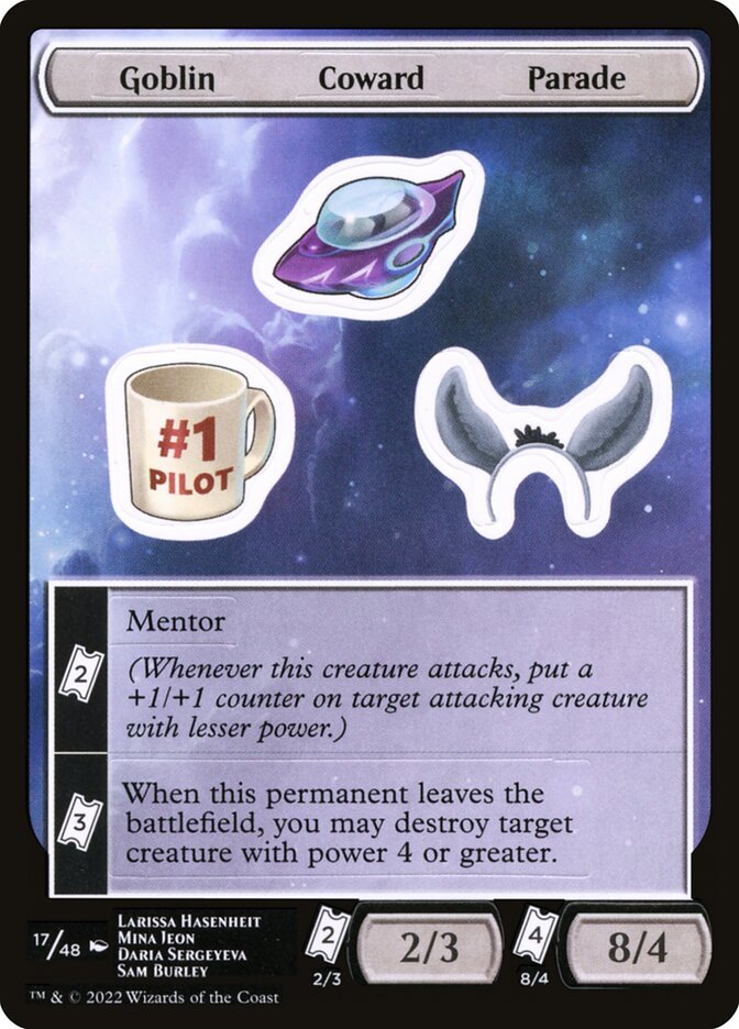 Goblin Coward Parade (17) - Unfinity Sticker Sheets (SUNF)