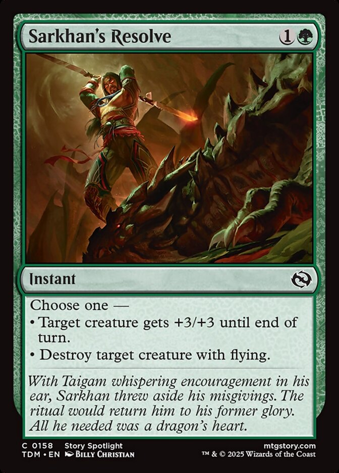 Sarkhan's Resolve (158) - Tarkir: Dragonstorm (TDM)
