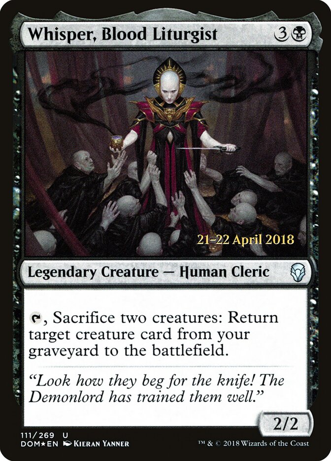 Whisper, Blood Liturgist (111s) - Dominaria Promos (PDOM)