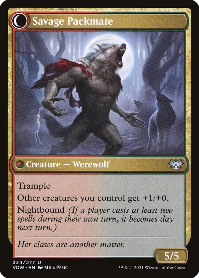 Child of the Pack // Savage Packmate (234) - Innistrad: Crimson Vow (VOW)