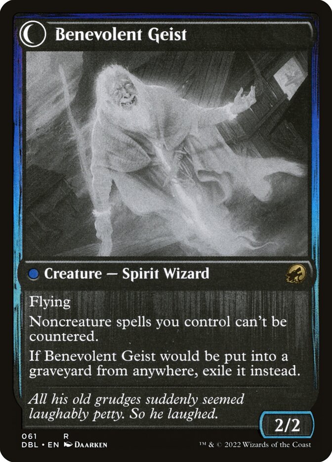 Malevolent Hermit // Benevolent Geist (61) - Innistrad: Double Feature (DBL)