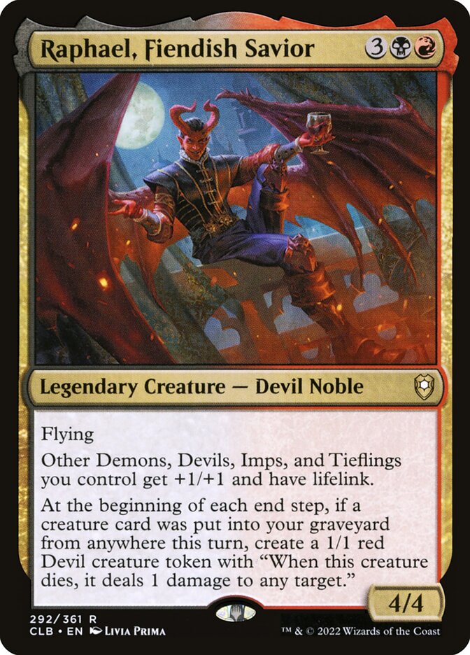 Raphael, Fiendish Savior (292) - Commander Legends: Battle for Baldur's Gate (CLB)