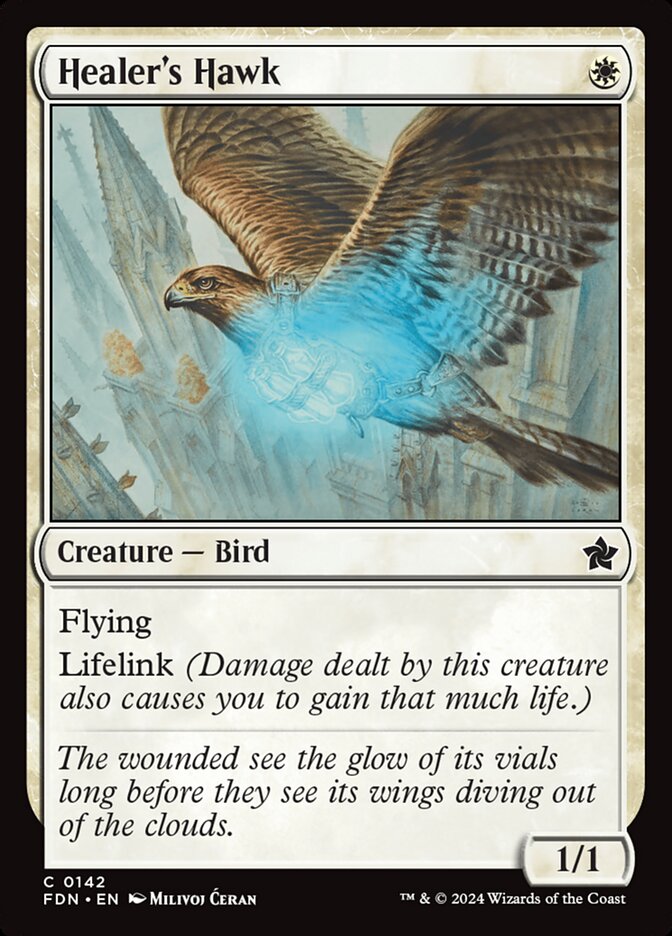 Healer's Hawk (142) - Foundations (FDN)