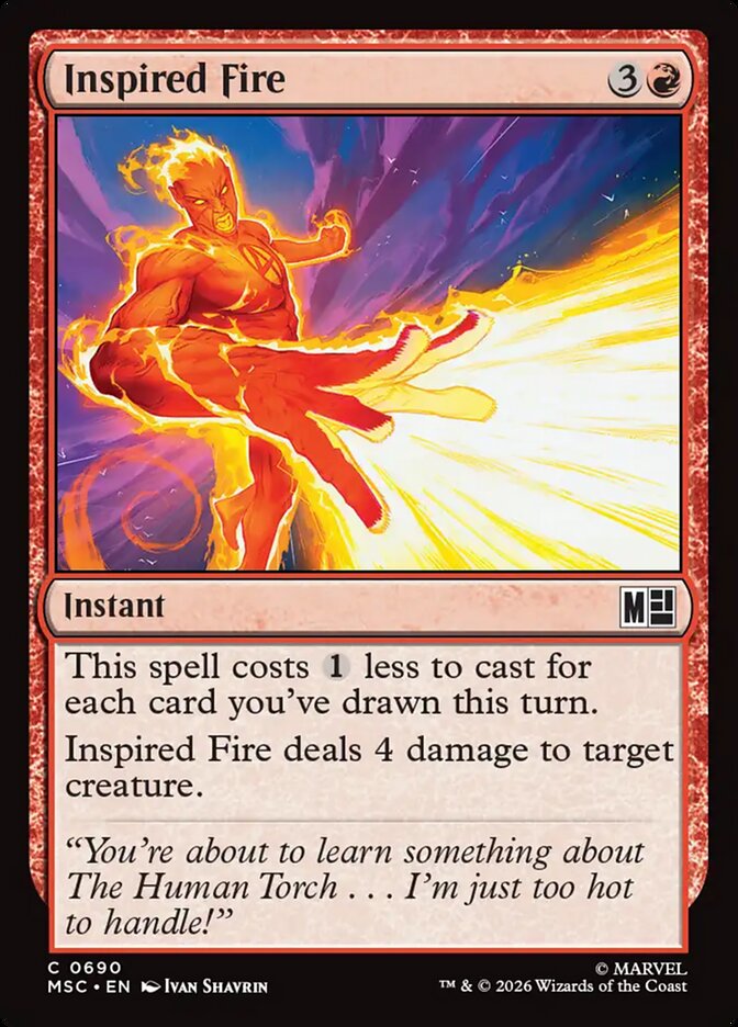 Inspired Fire (690) - Marvel Super Heroes Commander (MSC)