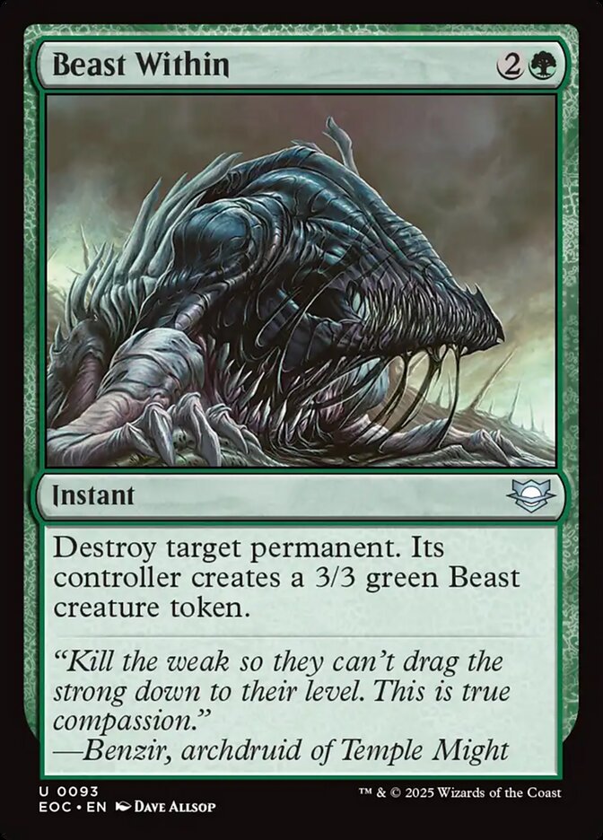 Beast Within (93) - Edge of Eternities Commander (EOC)