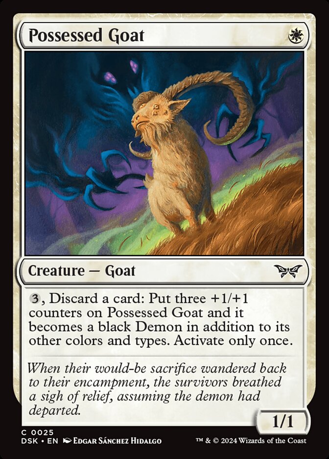 Possessed Goat (25) - Duskmourn: House of Horror (DSK)