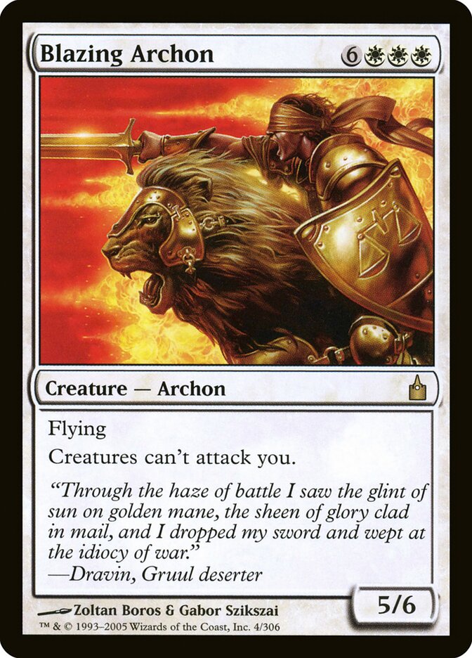 Blazing Archon (4) - Ravnica: City of Guilds (RAV)