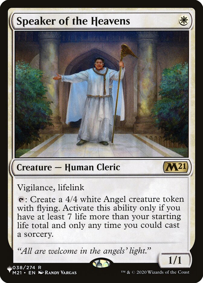 Speaker of the Heavens (M21-38) - The List (PLST)