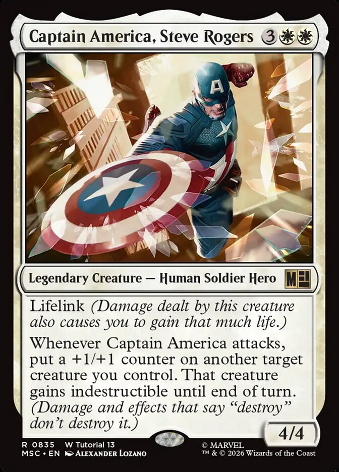 Captain America, Steve Rogers (835) - Marvel Super Heroes Commander (MSC)
