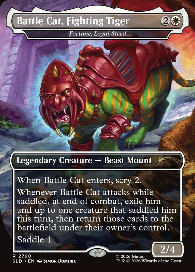Battle Cat, Fighting Tiger - Fortune, Loyal Steed (2790) - Secret Lair Drop (SLD)