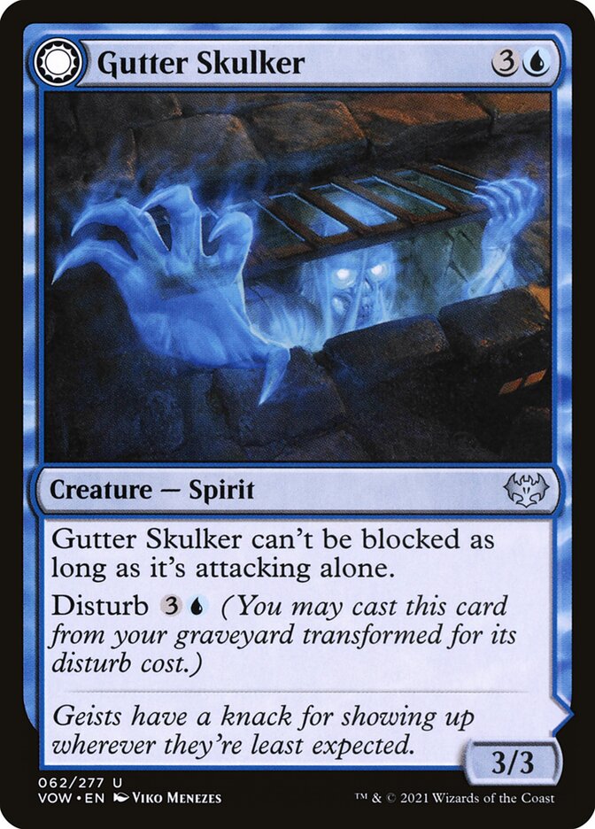 Gutter Skulker // Gutter Shortcut (62) - Innistrad: Crimson Vow (VOW)