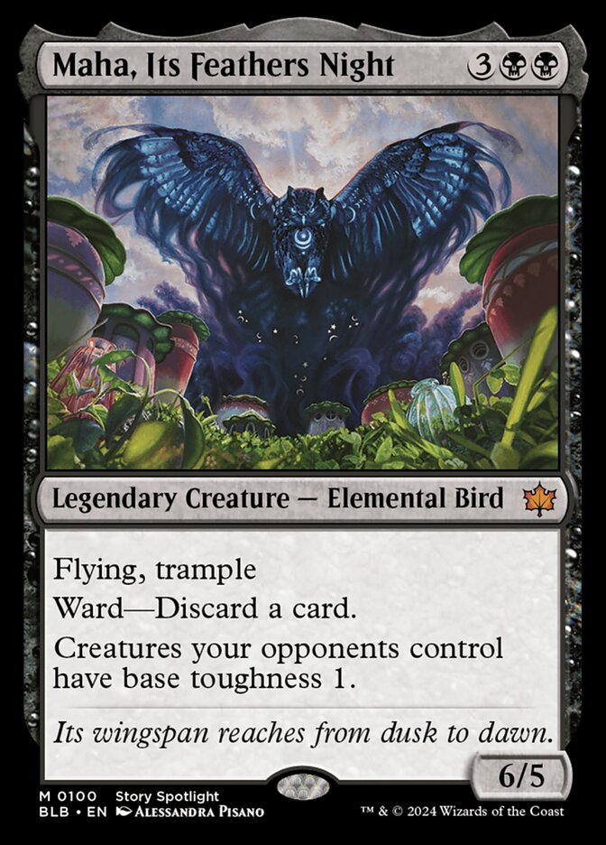 Maha, Its Feathers Night (100) - Bloomburrow (BLB)