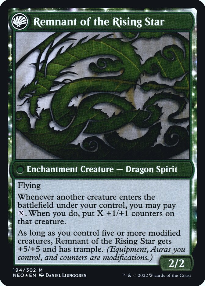 Jugan Defends the Temple // Remnant of the Rising Star (194s) - Kamigawa: Neon Dynasty Promos (PNEO)