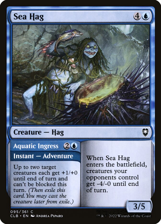 Sea Hag // Aquatic Ingress (95) - Commander Legends: Battle for Baldur's Gate (CLB)