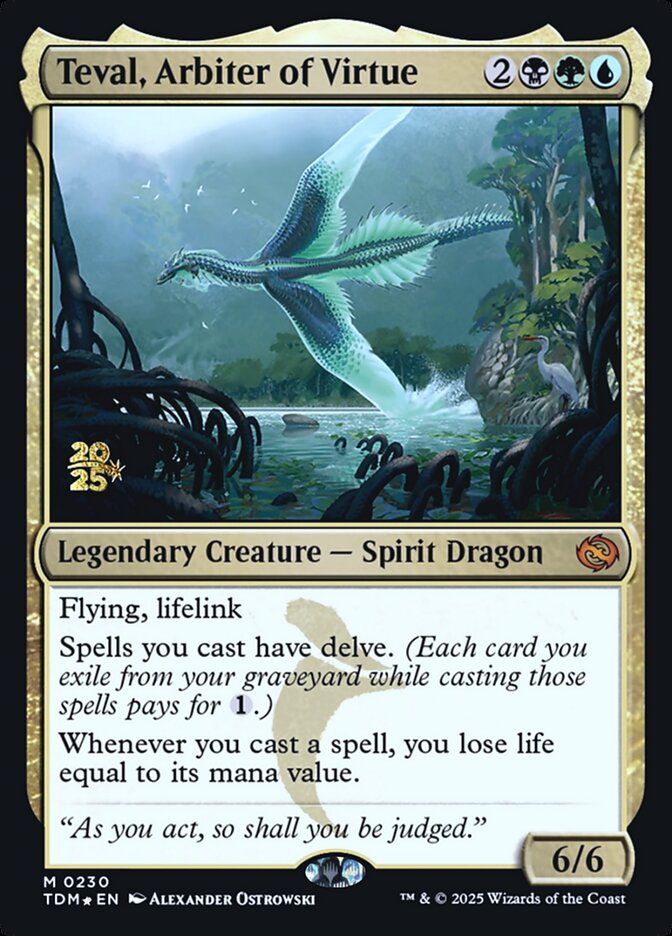 Teval, Arbiter of Virtue (230s) - Tarkir: Dragonstorm Promos (PTDM)