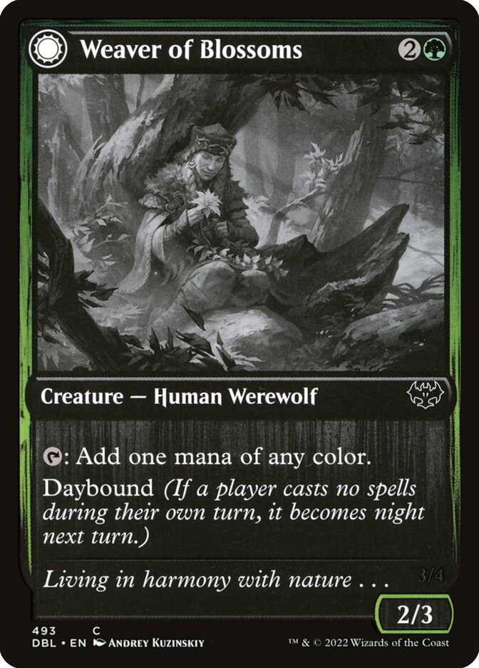 Weaver of Blossoms // Blossom-Clad Werewolf (493) - Innistrad: Double Feature (DBL)