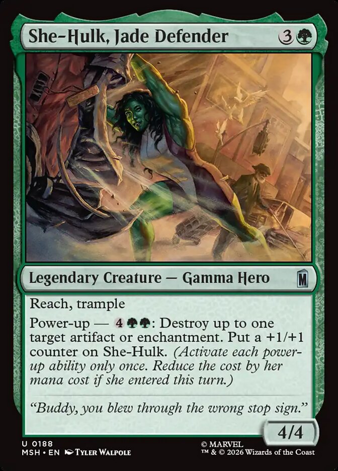 She-Hulk, Jade Defender (188) - Marvel Super Heroes (MSH)
