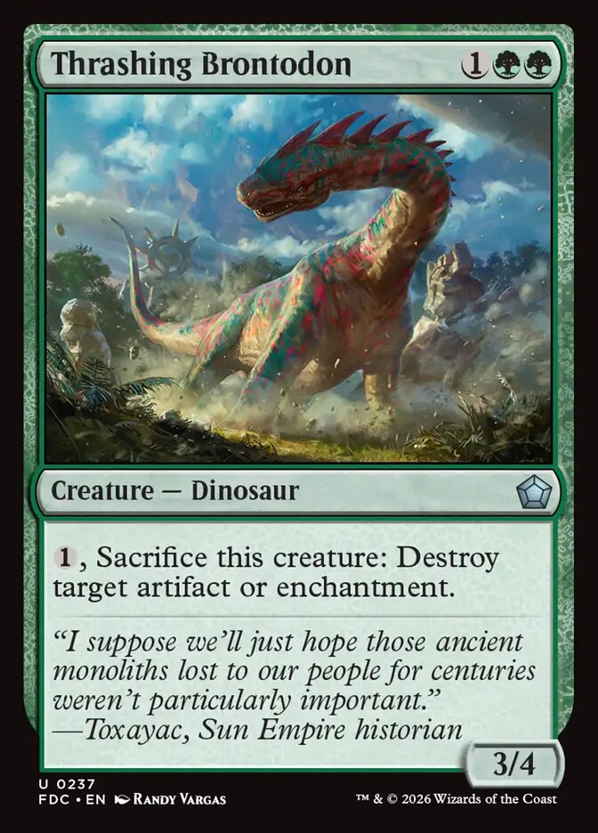 Thrashing Brontodon (237) - Foundations Commander (FDC)