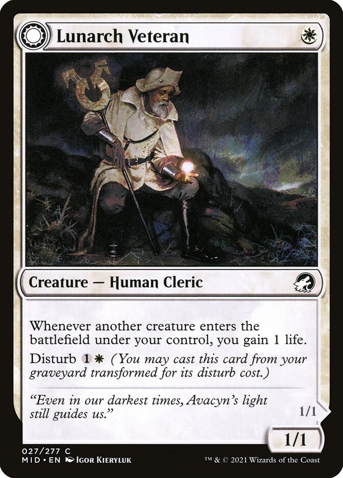Lunarch Veteran // Luminous Phantom (27) - Innistrad: Midnight Hunt (MID)